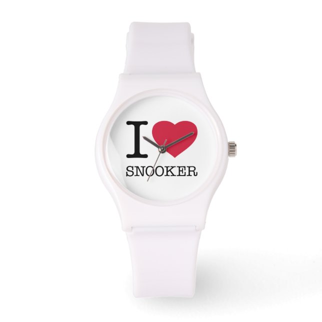 I LIEBE SNOOKER ARMBANDUHR (Vorderseite)