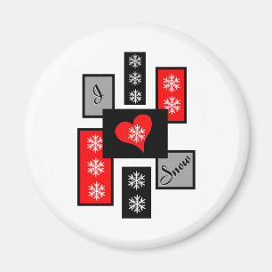 I Liebe Snow Magnet