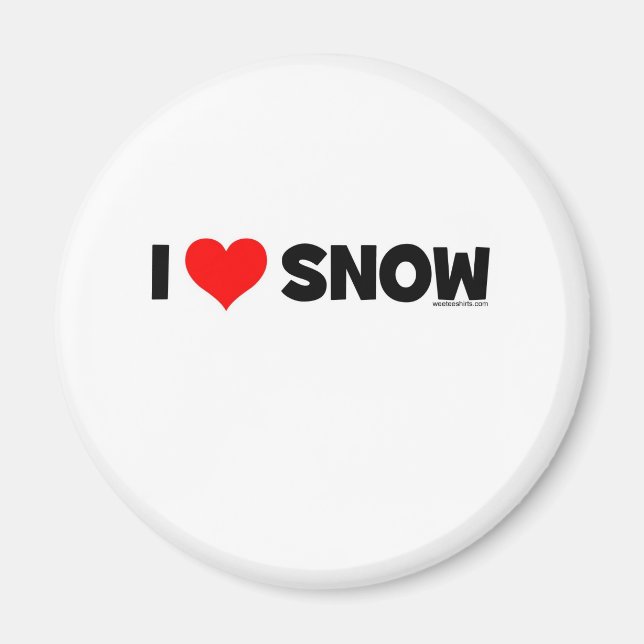 I Liebe Snow Magnet (Vorne)