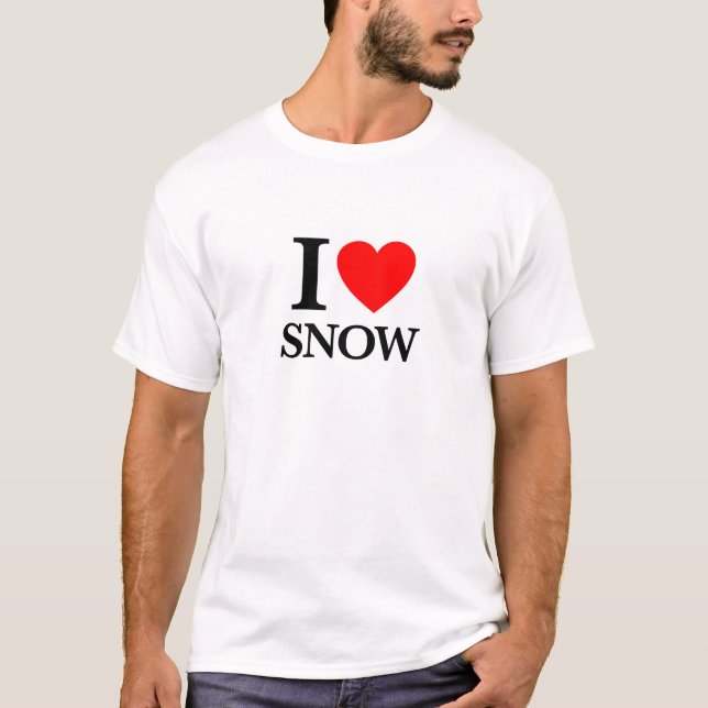 I Liebe Snow T-Shirt (Vorderseite)
