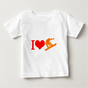 I Liebe Snowboard Baby T-shirt