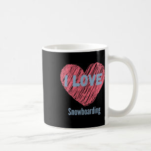 I Liebe Snowboarden Herzbild Kaffeetasse