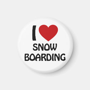 I Liebe Snowboarden Magnet