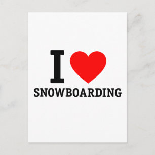 I Liebe Snowboarden Postkarte