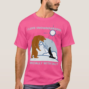 I Liebe Snowboarder lustige sarkastische Bärenjagd T-Shirt