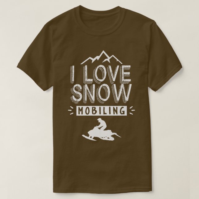 I Liebe Snowmobilfahrer Fahrer Snowmobile Snowmo T-Shirt (Design vorne)