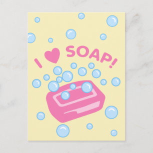 I Liebe Soap Postkarte