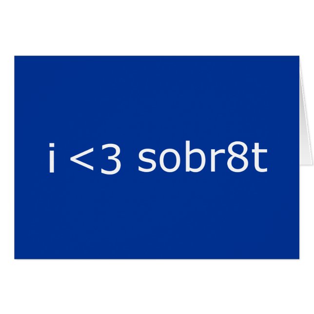 I Liebe Sobriety (Vorderseite (Horizontal))