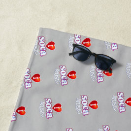 I LIEBE SOCA auf GRAY Strandtuch
