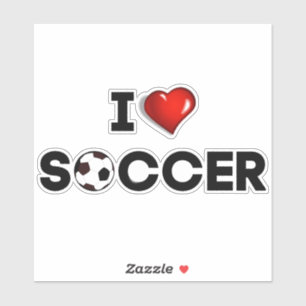 I Liebe Soccer Aufkleber