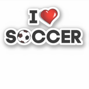 I Liebe Soccer Aufkleber