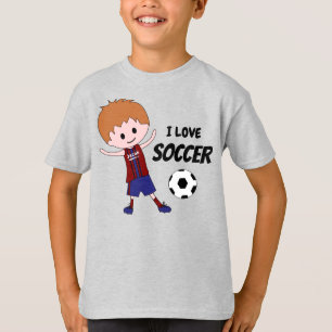 I Liebe Soccer Boy - mit dem Namen Jersey blond T-Shirt