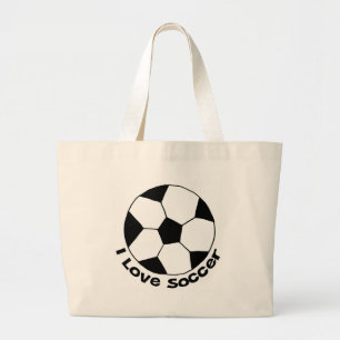 I Liebe Soccer Jumbo Stoffbeutel