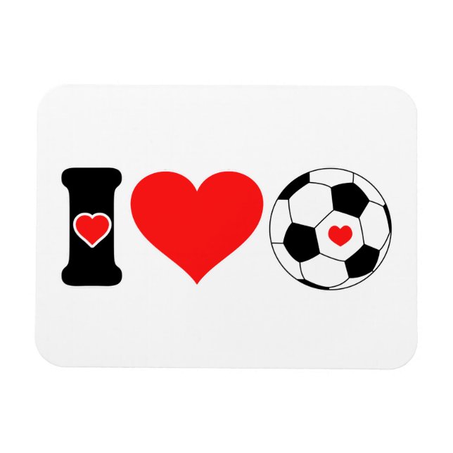 I Liebe Soccer Magnet (Horizontal)