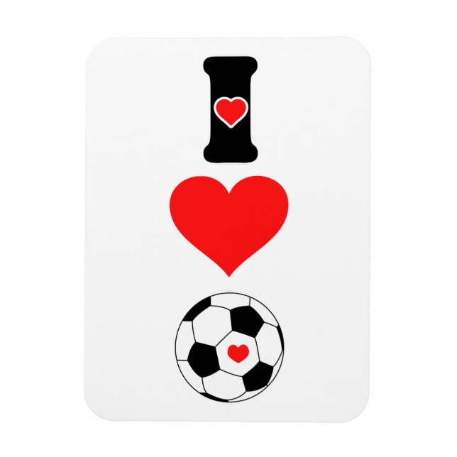 I Liebe Soccer Magnet (Vertikal)