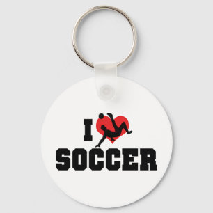I Liebe Soccer Schlüsselanhänger