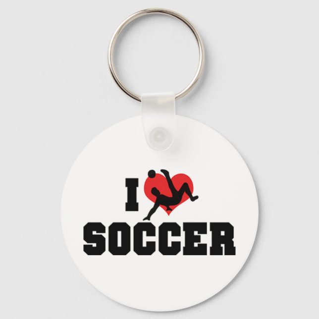 I Liebe Soccer Schlüsselanhänger (Vorderseite)