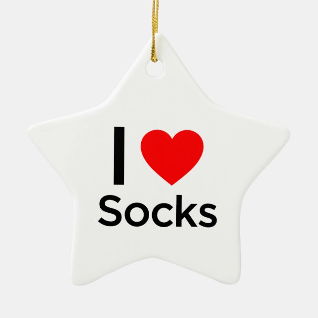 I Liebe Socks Keramik Ornament (Vorne)