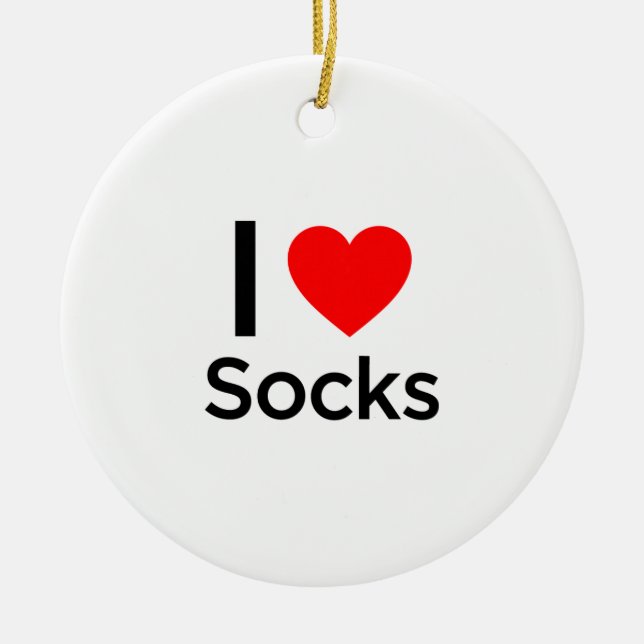 I Liebe Socks Keramikornament (Vorne)