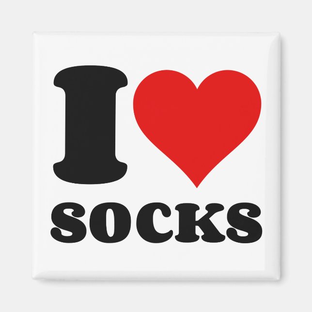 I LIEBE SOCKS MAGNET (Vorne)