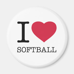 I LIEBE SOFTBALL MAGNET