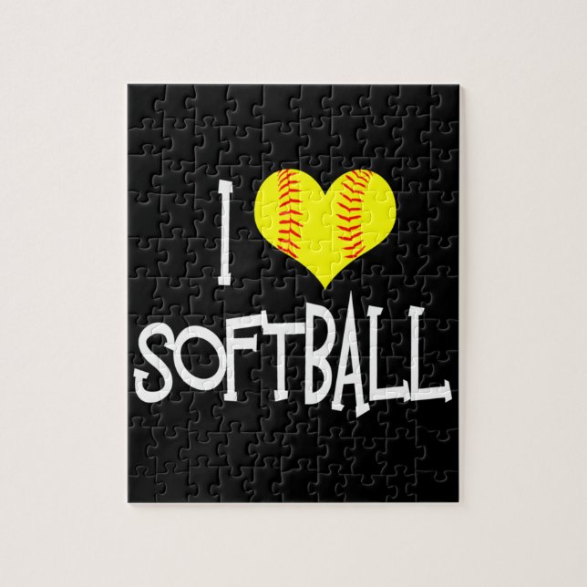 I Liebe Softball Puzzle (Vertikal)
