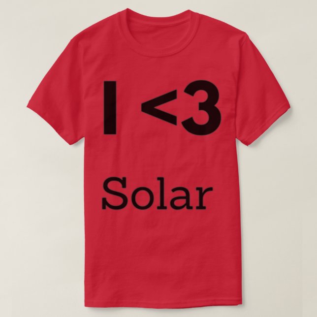 I Liebe Solar T-Shirt (Design vorne)