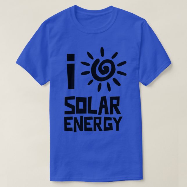 I Liebe Solarenergie T-Shirt (Design vorne)