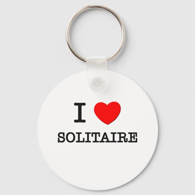 I Liebe Solitaire Schlüsselanhänger (Vorderseite)