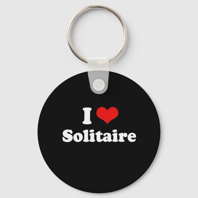 I Liebe Solitaire Tshirt Schlüsselanhänger (Vorderseite)