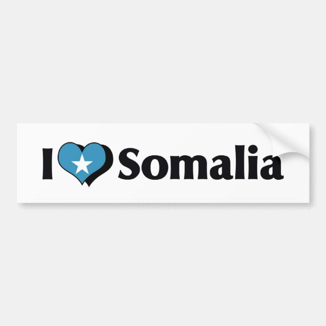 I Liebe Somalia-Flagge Autoaufkleber (Vorne)