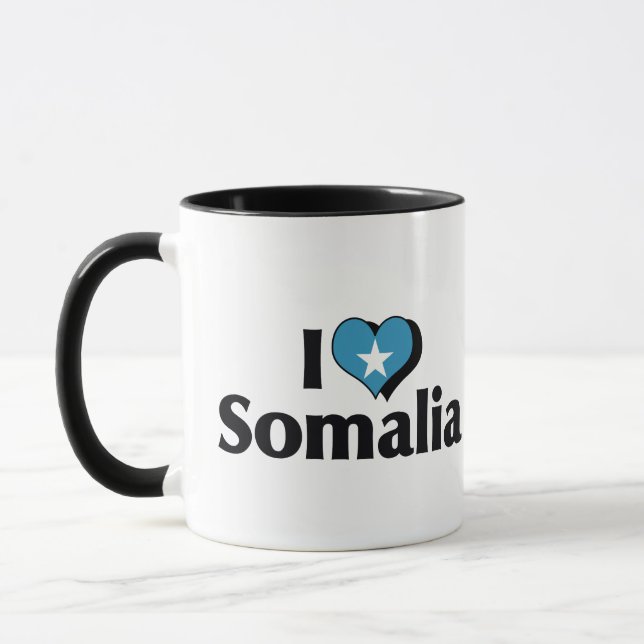 I Liebe Somalia-Flagge Tasse (Links)