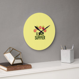 I Liebe Sommerrunde Acrylmauer UhrMit Obst Große Wanduhr