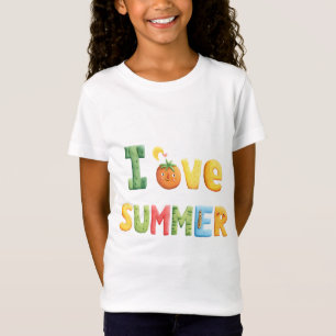 I Liebe Sommertext T-Shirt