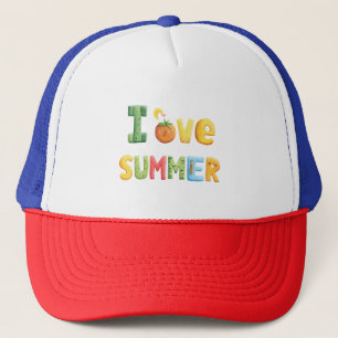 I Liebe Sommertext Truckerkappe