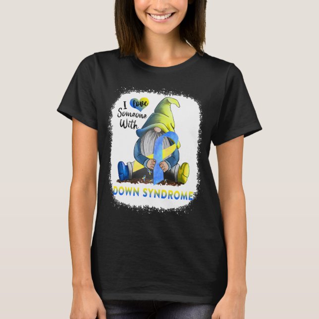 I Liebe Soneone mit Down-Syndrom T-Shirt (Vorderseite)