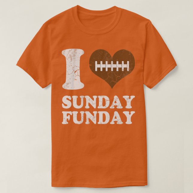 I Liebe Sonntag Funday Football T-Shirt (Design vorne)