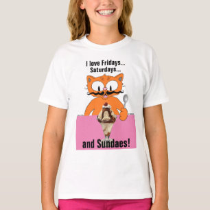I Liebe Sonntags (Sonntags) Eiscreme Niedlicher So T-Shirt