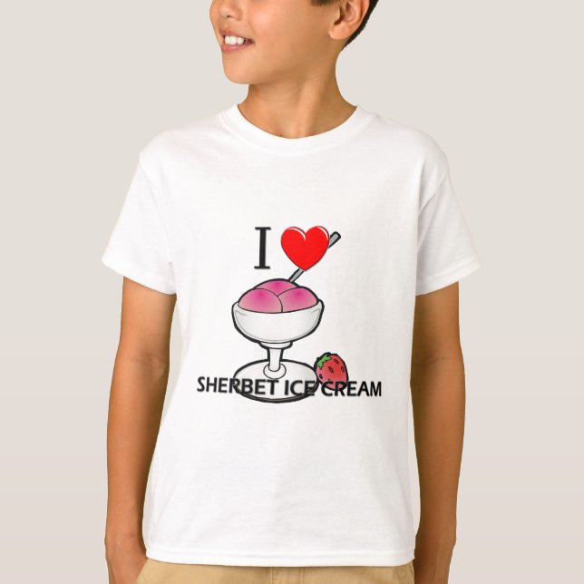 I Liebe-Sorbett-Eiscreme T-Shirt (Vorderseite)
