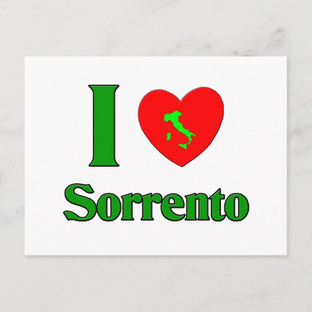 I Liebe Sorrento Italien Postkarte (Vorderseite)