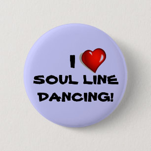 I Liebe-Soul-Linie Tanzen-Knopf Button