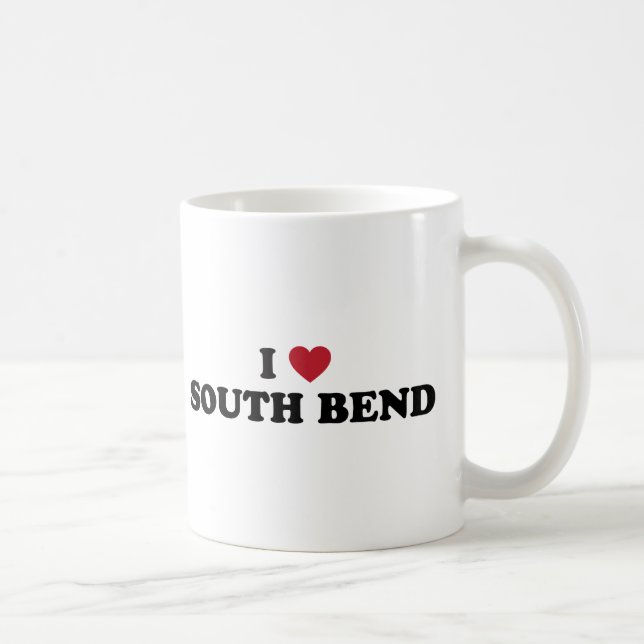 I Liebe South Bend Indiana Kaffeetasse (Rechts)