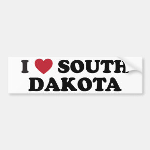 I Liebe South Dakota Autoaufkleber