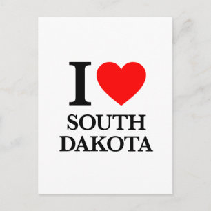 I Liebe South Dakota Postkarte