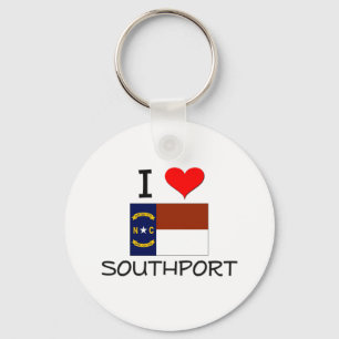 I Liebe Southport Nord-Carolina Schlüsselanhänger