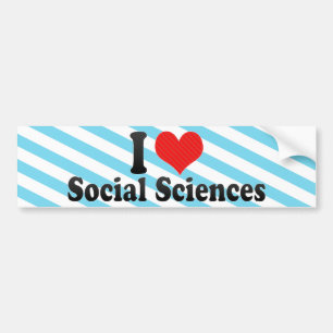 I Liebe-Sozialwissenschaften Autoaufkleber