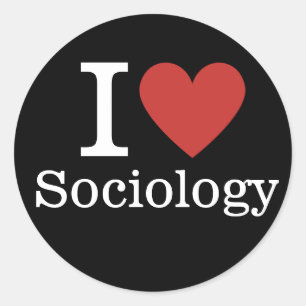I ❤️ Liebe Soziologie für Studierende/Fakultät Runder Aufkleber