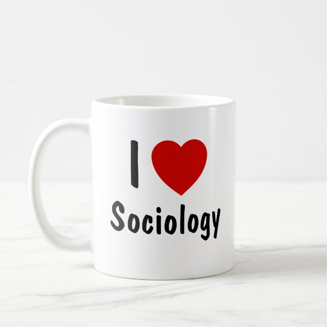 I Liebe Soziologie Kaffeetasse (Links)