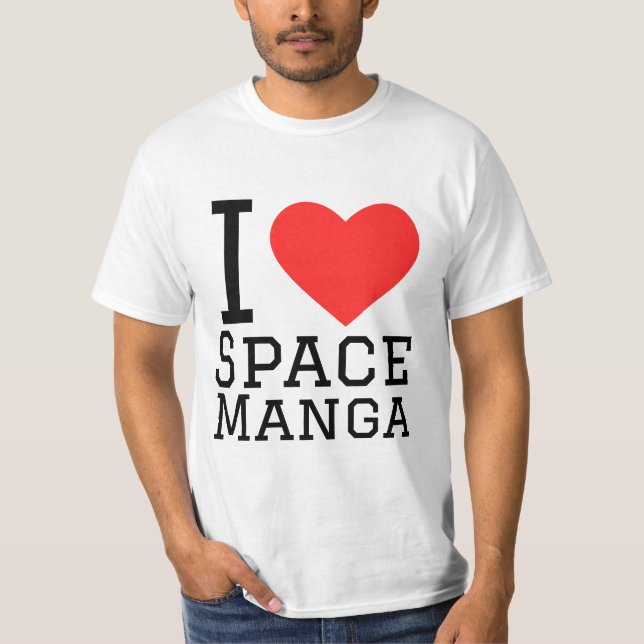 I Liebe Space Manga T-Shirt (Vorderseite)