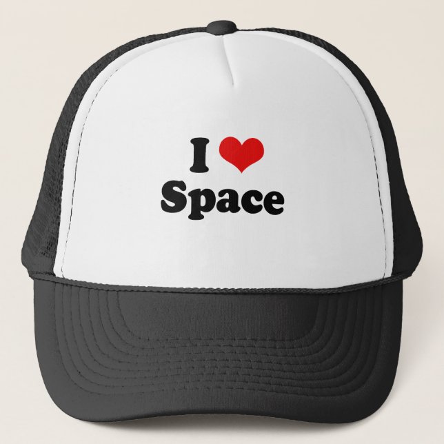 I Liebe Space Tshirt Truckerkappe (Vorderseite)